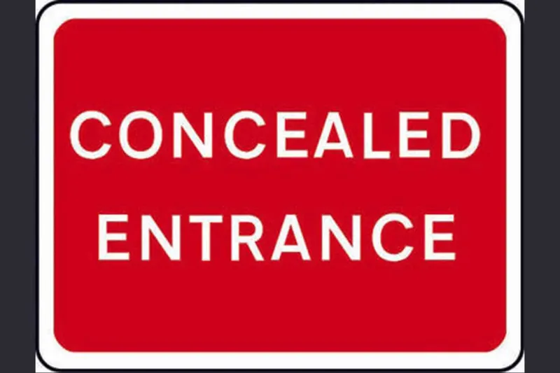 Concealed Entrance Sign - Health & Safety Signs High Quality Interior & Exterior Lock