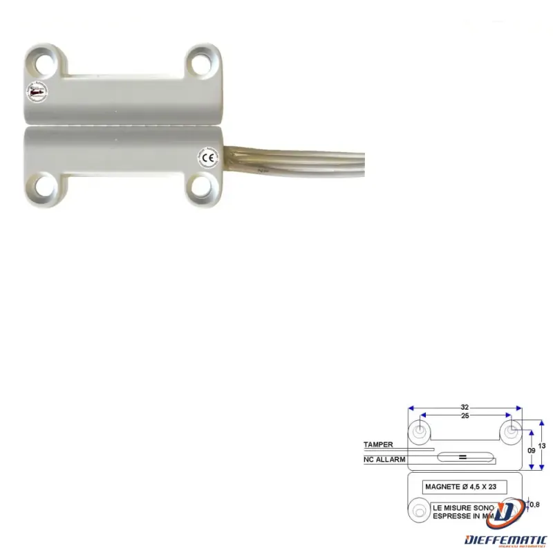 Contatto Magnetico Mattoncino Da Esterno Contatto Nc Securvera St-400Cmmbftb