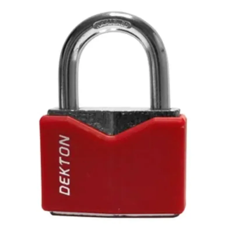 Dekton Vibrant Red Covered Hardened Padlock | 50mm