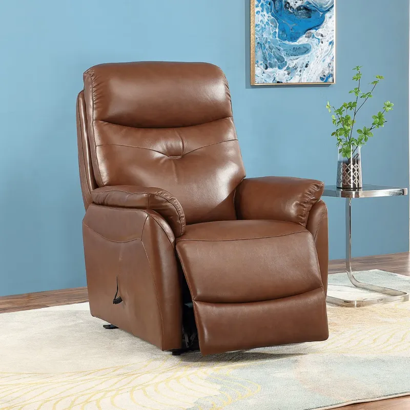 Fire Retardant Clearance - Mattia Lift & Rise Chair - Tan Leather
