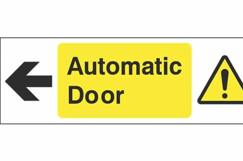 Heavy Duty Self-acting Door Left Sign - Health & Safety Signs High Quality Interior & Exterior