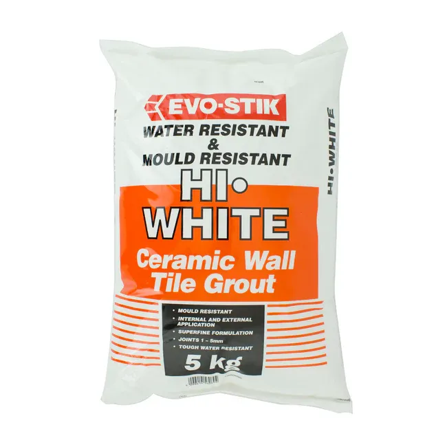 Impact Resistant Evo-Stik Anti-Bac Ivory Grout 5kg