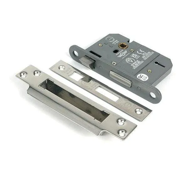 Polished Shiny metal 3" 5 Lever BS Sash Lock KA
