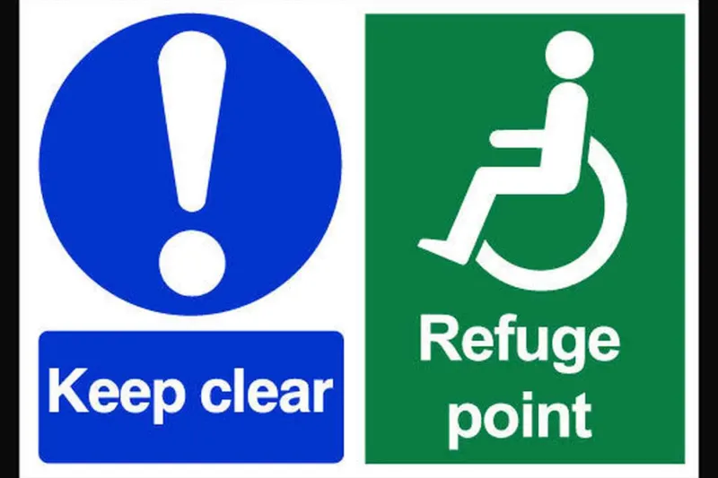 Professional Grade Disabled Refuge Point Sign - Health & Safety Signs High Quality Interior & Exterior