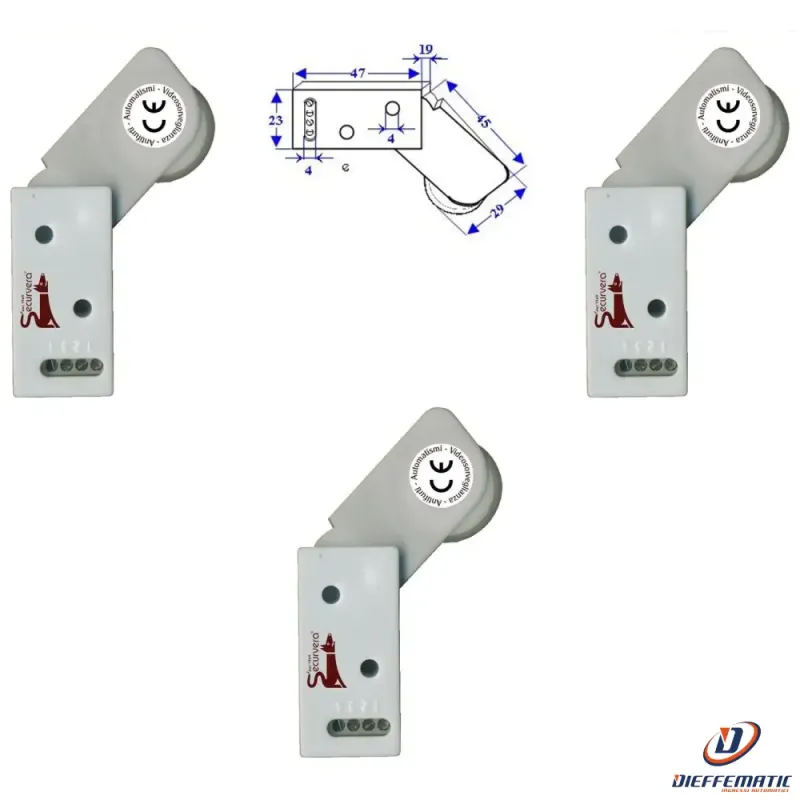 Professional Grade Rotelli Contatti Allarme Passaggio Securvera Se-Rcbtrcvapc