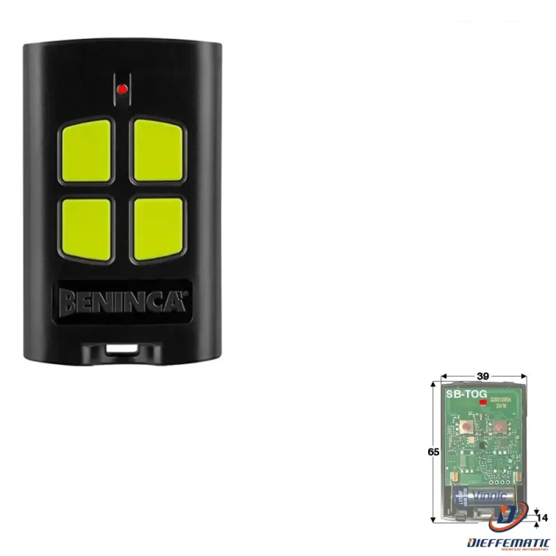 Radiocomando Togo Beninca 4 Ch Rolling Code Premium Securvera Sb-Tgqdcbadta