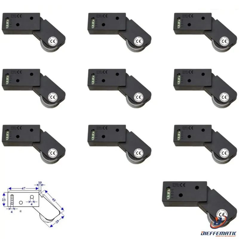 10 Rotelli Contatti Allarme Passaggio Securvera Se-Rcmxrcvapb Alarm