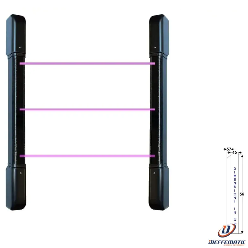 Sensore Di Allarme 3 Doppi Fasci Ir Barriera Esterna Securvera Sd-Btebetdftc Adjustable Headband