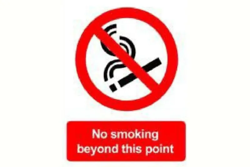 No Smoking Beyond This Point Sign - Health & Safety Signs High Quality Interior & Exterior Mounting Hardware