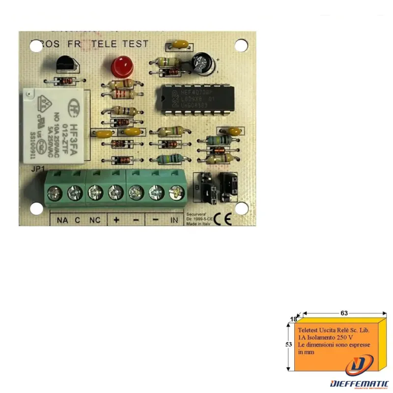 Teletest Segnala Lo Stato Di Antifurto O Macchinario Securvera Ss-Tslrasside Adults