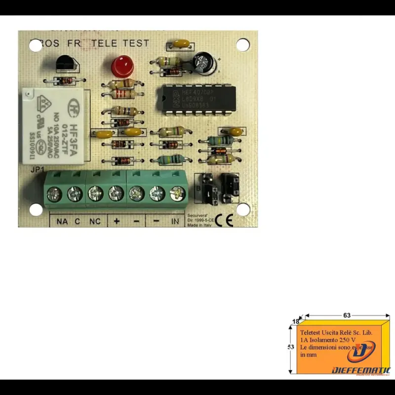 Teletest Segnala Lo Stato Di Antifurto O Macchinario Securvera Ss-Tslrassida Compatible Smart Home