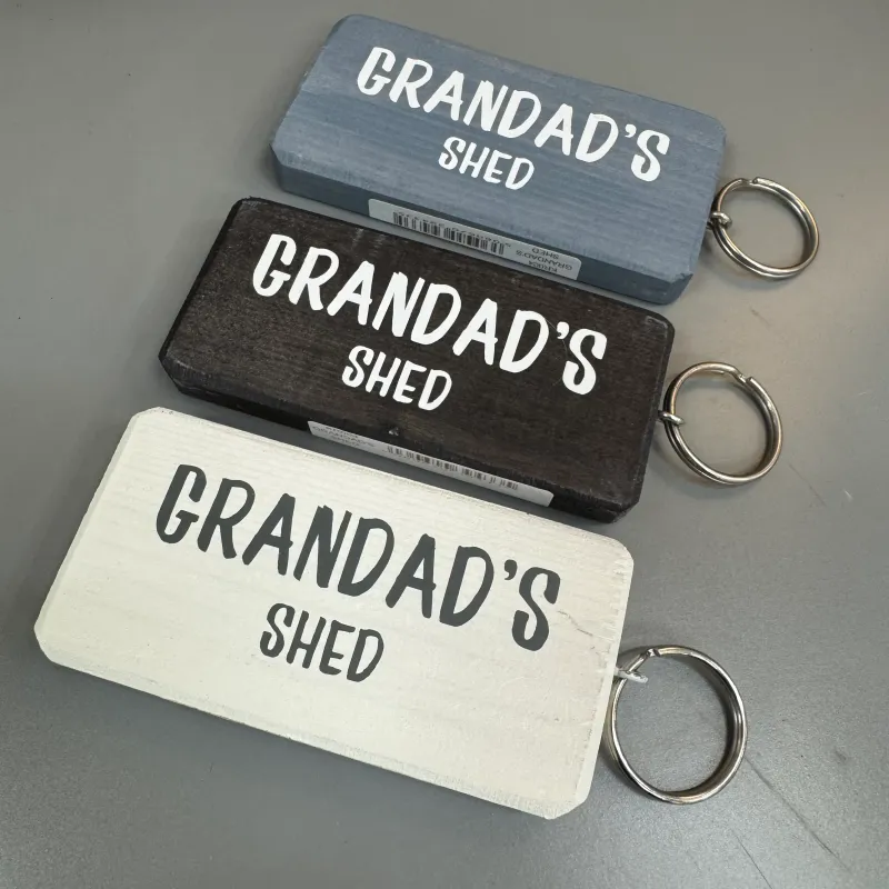 Timber Keyring - Grandad's Shed Loud Siren