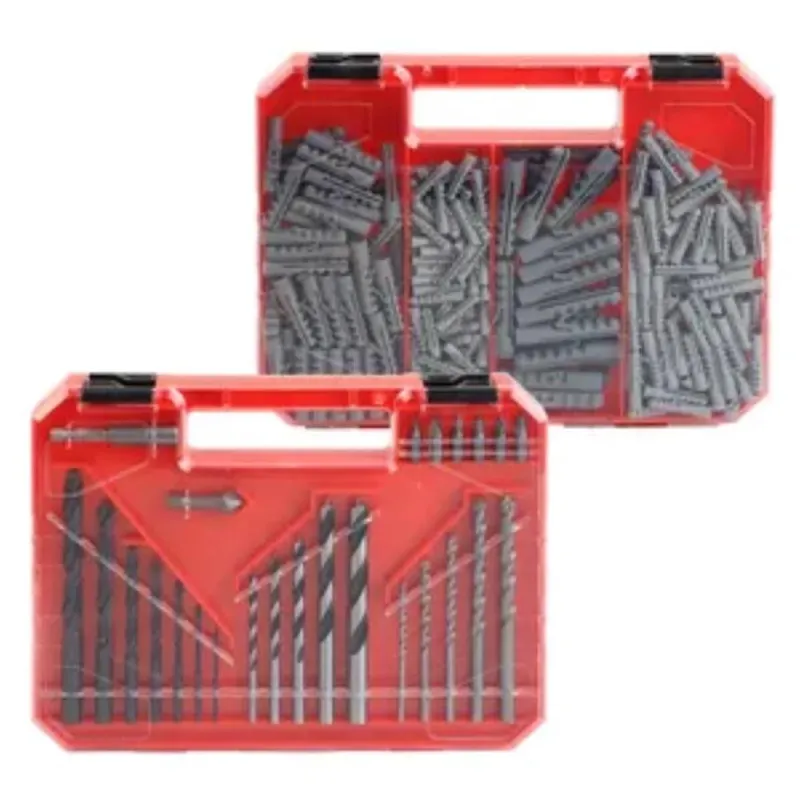 Dekton Grade- Drill and Wall Plugs Set | 300pc Portable Case