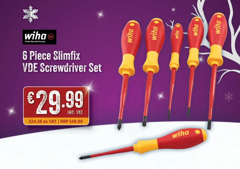 Wiha 6 Piece Slimfix VDE Screwdriver Adjust - 571960
