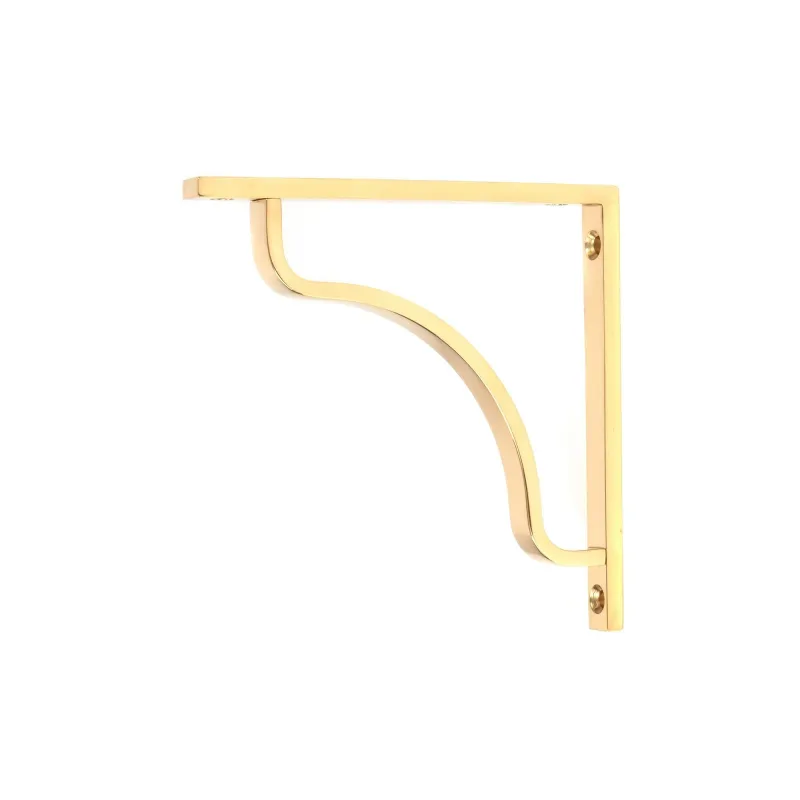 Glossy Brass Abingdon Shelf Bracket (150mm x 150mm) | From Anvil