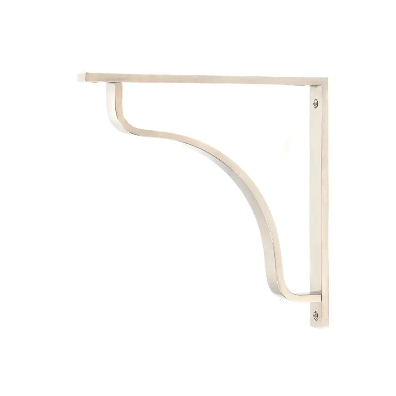 Glossy Nickel Abingdon Shelf Bracket (200mm x 200mm) | From Anvil