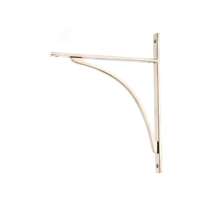 Glossy Nickel Apperley Shelf Bracket (314mm x 250mm) | From Anvil