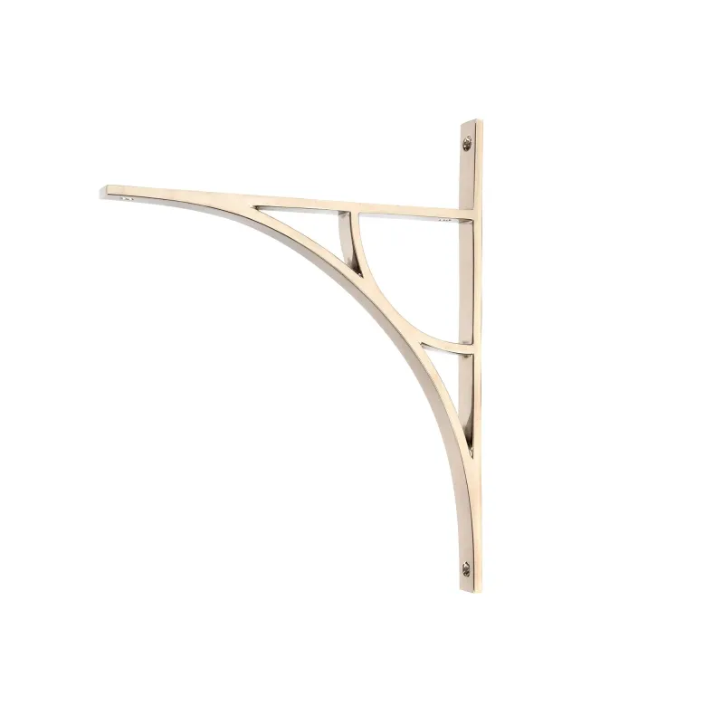 Shiny Nickel Tyne Shelf Bracket (314mm x 250mm) | From Anvil