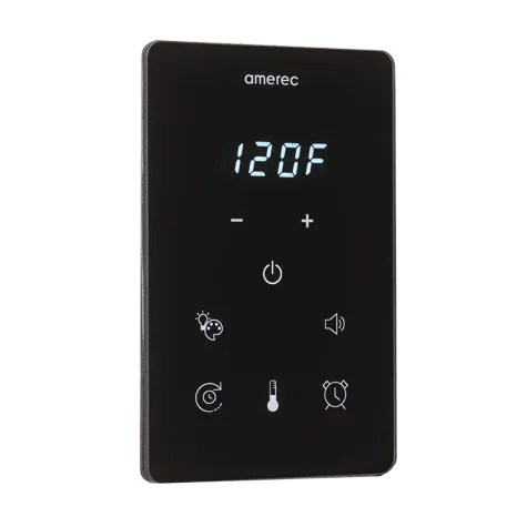 Amerec 9114-105 K2-PN Steam Shower Control Kit Glossy Nickel