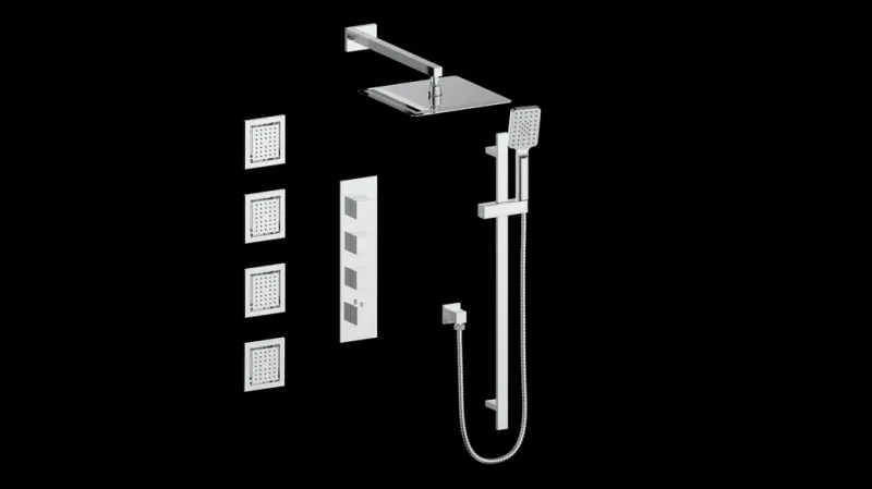 KAPFENBERG 3/4" HIGH-FLOW TH SHOWER KIT BODY JETS