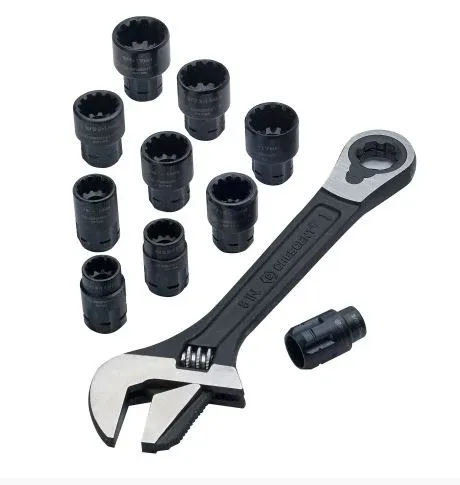 Crescent 11 Piece Adjustable Wrench & Spline Socket Place