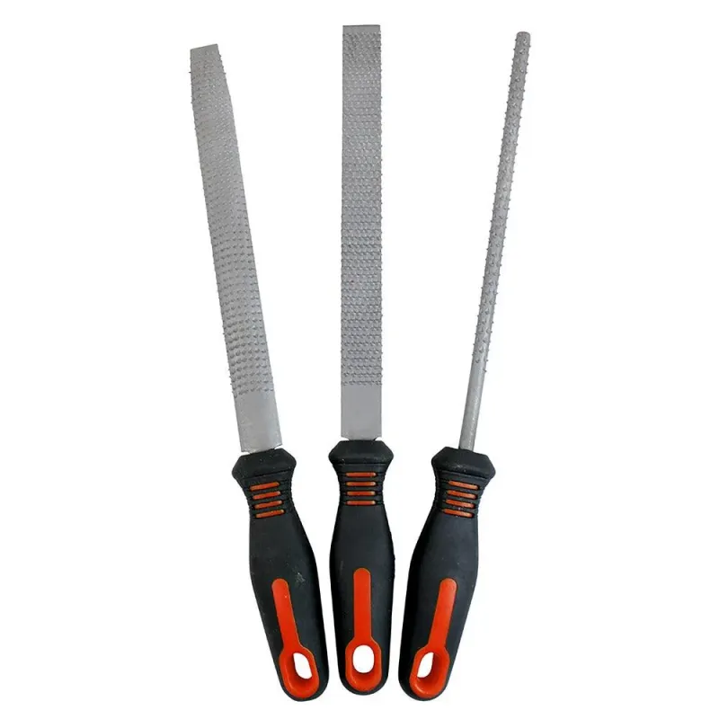 Dekton High-Quality Steel 3pc Wood File Set | Ergonomic Non-Slip Manages