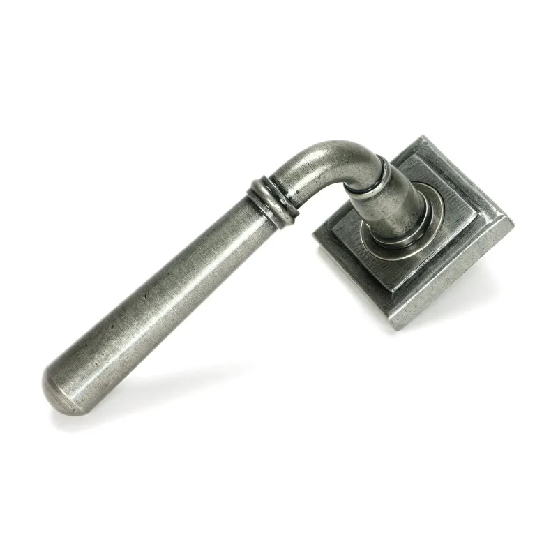 Pewter Newbury Lever on Rose Adjust (Square) | From Anvil
