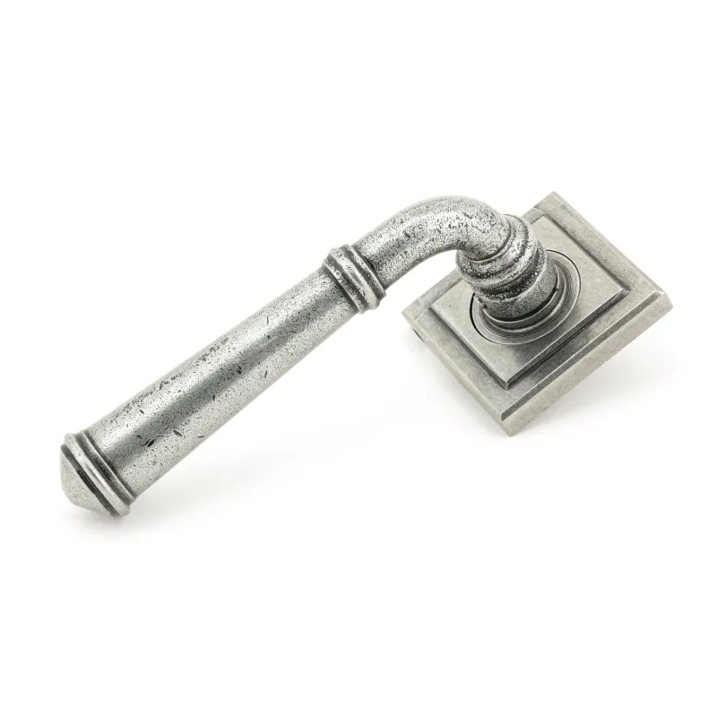 Pewter Regency Lever on Rose Adjust (Square) | From Anvil