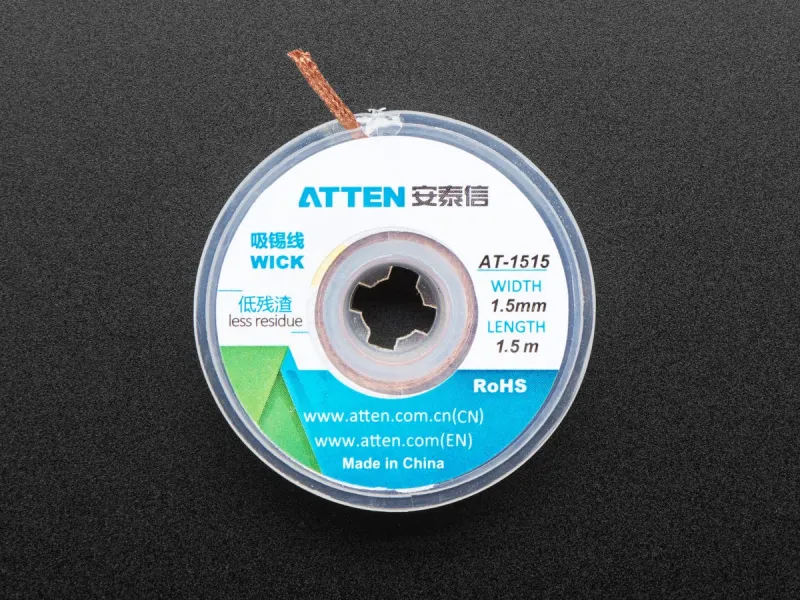 Solder wick - 1.5mm wide and 1.5m / 5 feet maxi