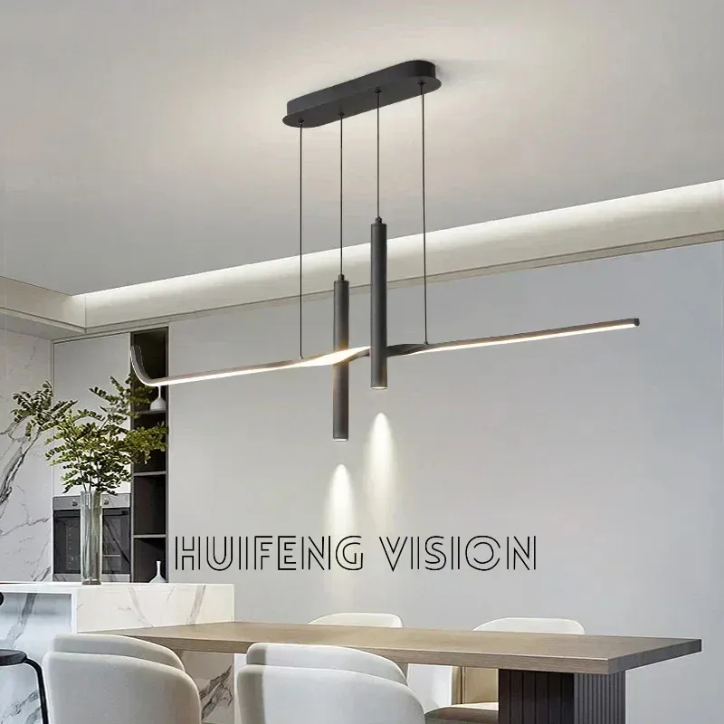 Afralia™ Adjustable LED Spotlight Chandelier Linear Pendant Current Home Dining Lighting