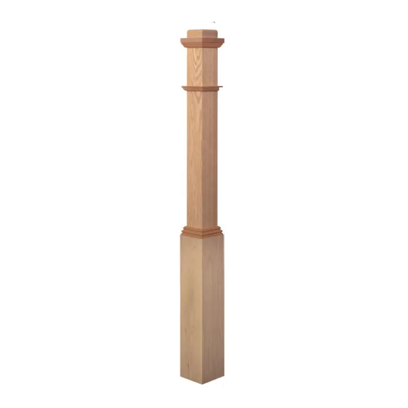 4491 Adjustable Base ROBUST Square Box Newel Post | USA-Made Stair Parts