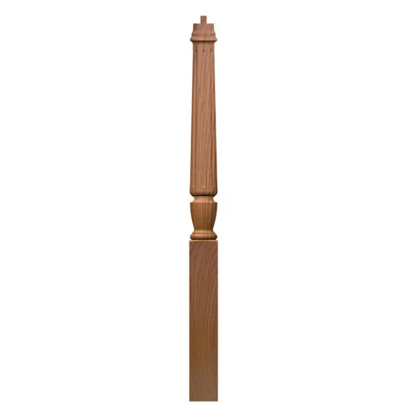 Fluted Bunker Hill Pin Top Newel Post