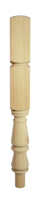 4" Pinewood Turned Full Newel Post 710 X 90 X 90mm Richard Burbridge