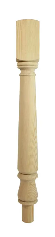 4" Pinewood Turned Top / Bottom Newel Post 725 X 90 X 90mm Richard Burbridge