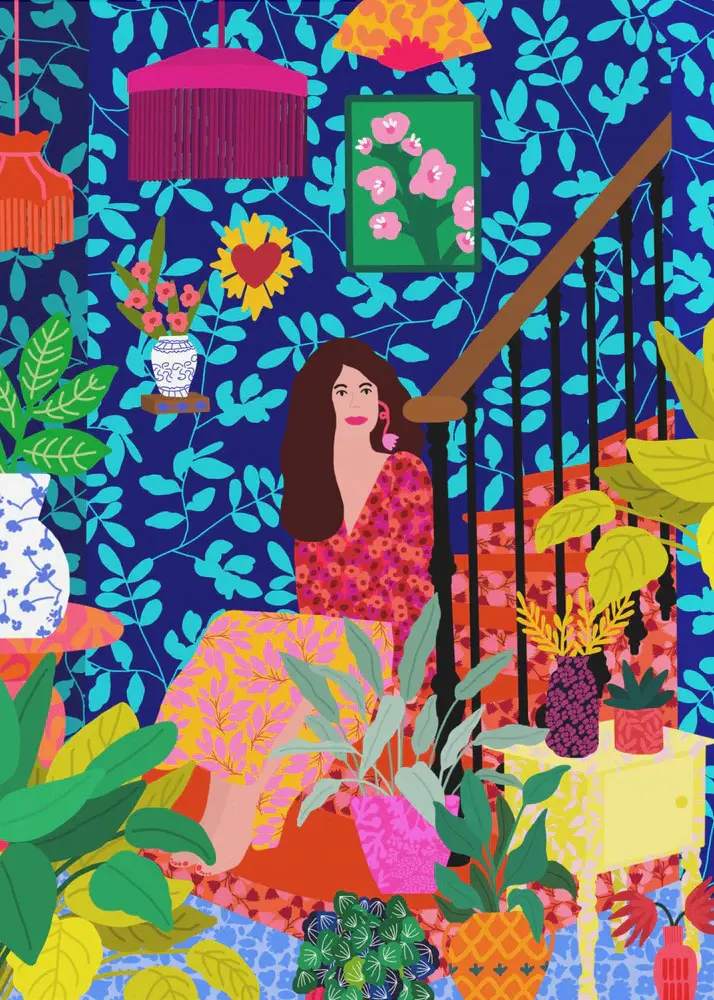 Poster - Woman on Staircase