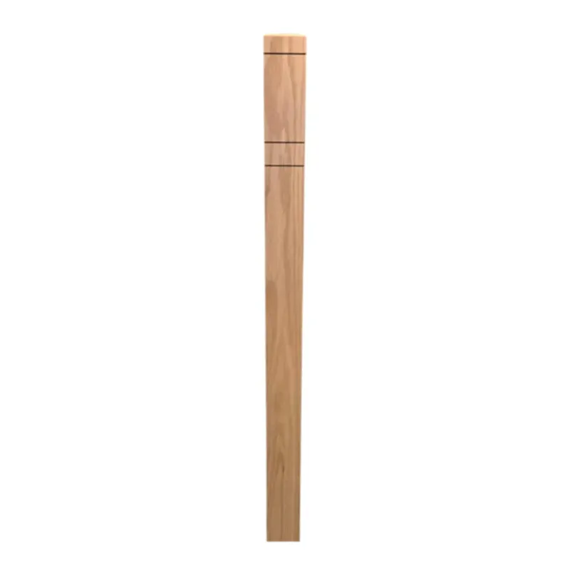 Sleek Chamfered Top - Square Newel Post 3 Grooves - 48"