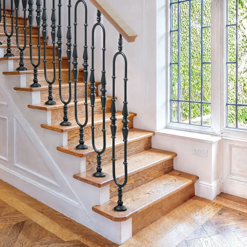 Wrought Iron Stair Spindle Ebony Railing Panel Handrail Balusters