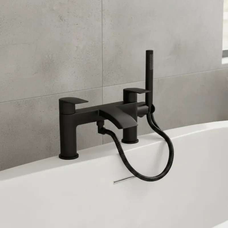 Velora - Luma Bath Shower Mixer - Matt Jet-black 10ft USB Cable