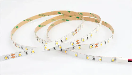 8mm Bright 6000K Chilled White LED Tape 60LED per meter (12W/M) SMD2835 (White PCB) IP65 Heat Shrink 24V