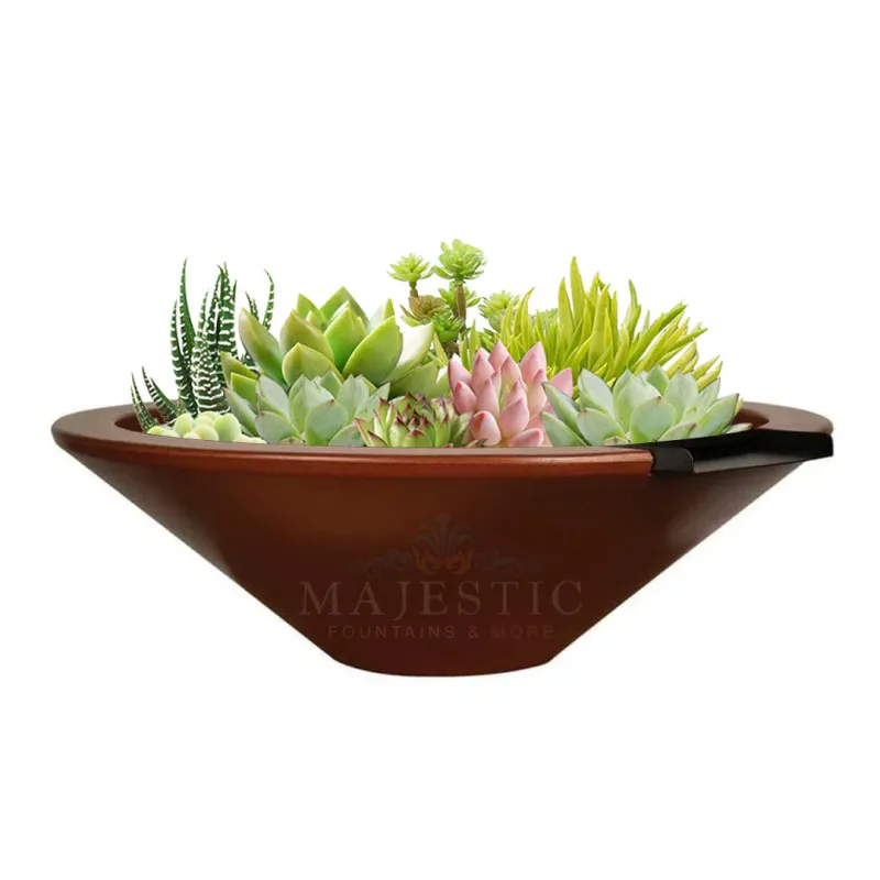Archpot Geo Round Planter Water Bowl GFRC Concrete