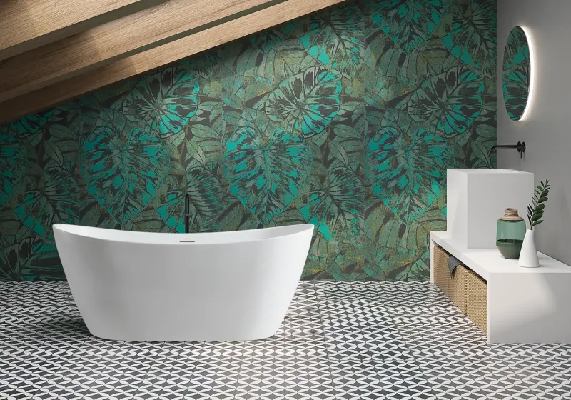 Bagno Italia Bellagio One Piece Included Standing Bathtub White