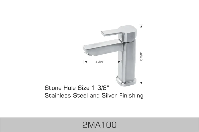 Bosco Vanity Faucets - Vanity Faucet Shiny metal 2MA100