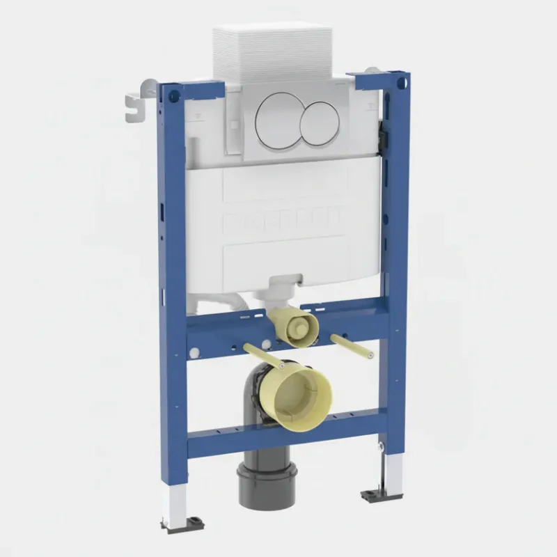 Geberit Duofix 82cm Wall-Hung WC Frame Alpha Concealed Cistern & Alpha01 Flush Plate