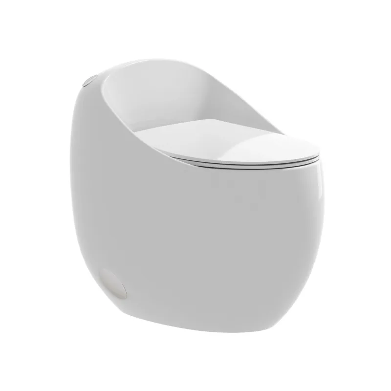 Modern Egg Shape Toilet 1.28 Gpf Unitary Flush Ceramic