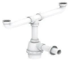 SIFONE FIASCA PER LAVELLI DUE VASCHE SENZA PILETTA