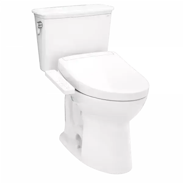 Toto Drake Transitional WASHLET S2 Two-Piece Toilet Elongated Normal Height 1.28 GPF