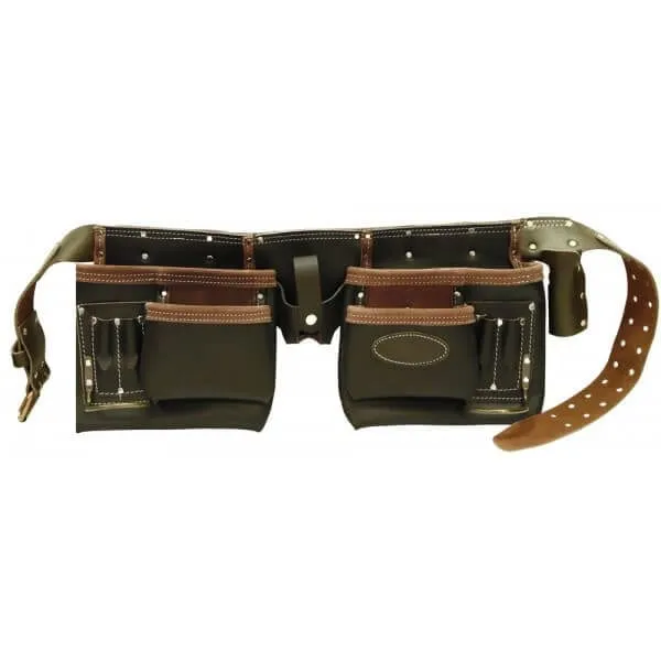 Heavy Duty Professional Top Grain Twofold Tool Belt