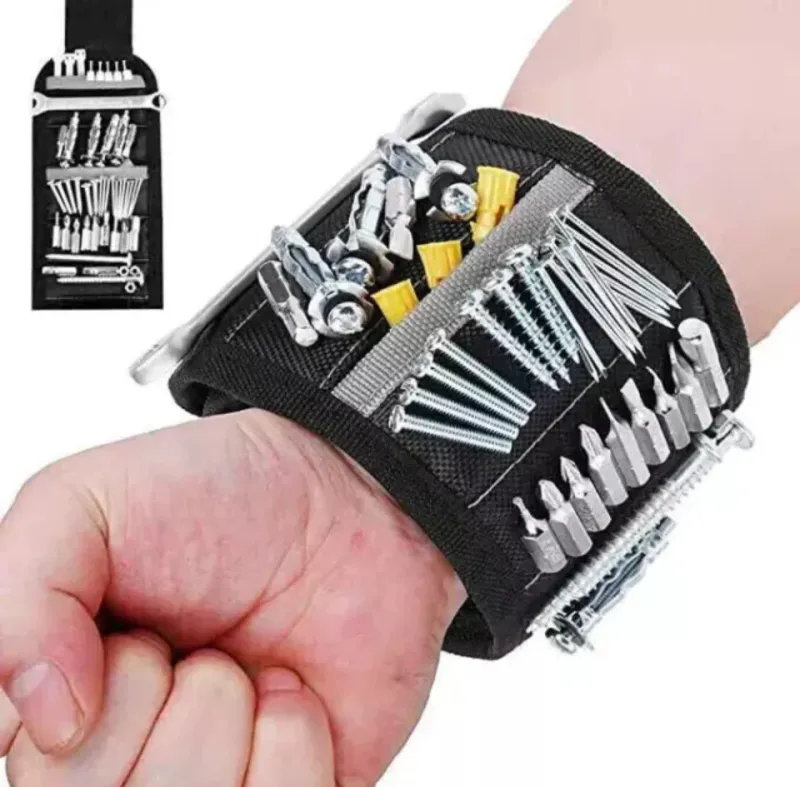 Magnetic Wristband Toolkit Wrist Band Tool Storage Bracelet Screw Holder Belt Garage Storage