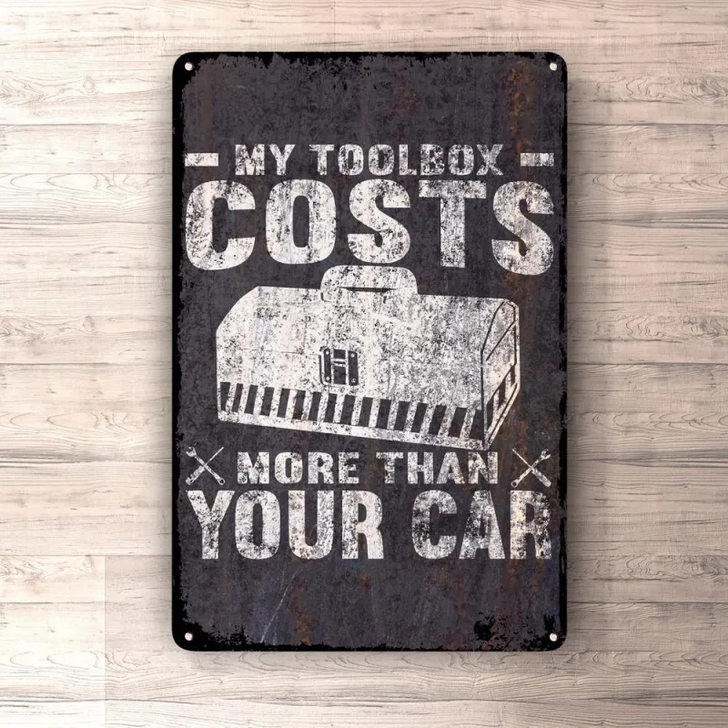 Portable Modular My Toolbox Costs More Than Your Car Signs, Mouse Pad, Doormat