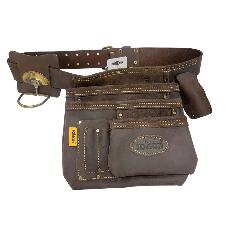 Sole Top Grain Oily Leather Tool Pouch Customizable Foam